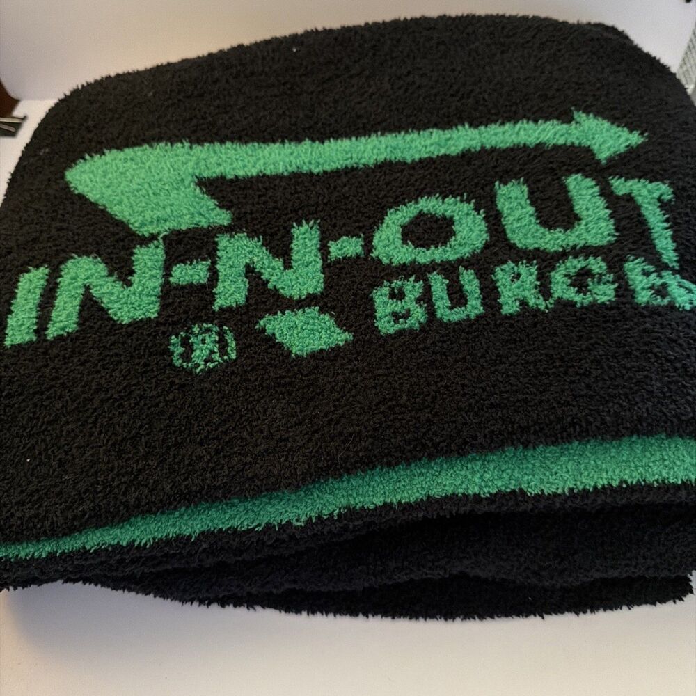 2024 In-N-Out Employee Gift Blanket Green and Black — Exclusive Company Issue